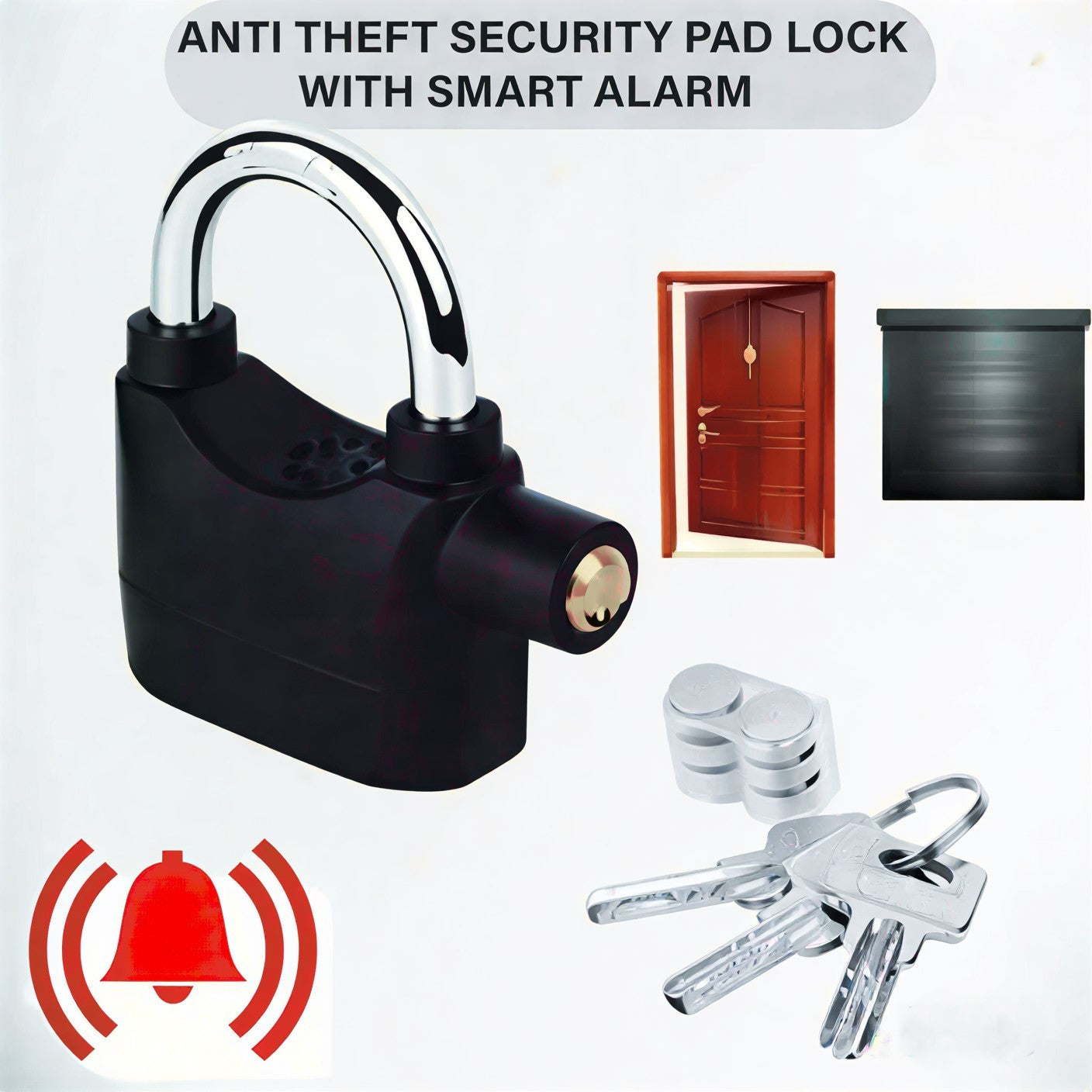 Anti Theft Security Pad Lock With Smart Alarm