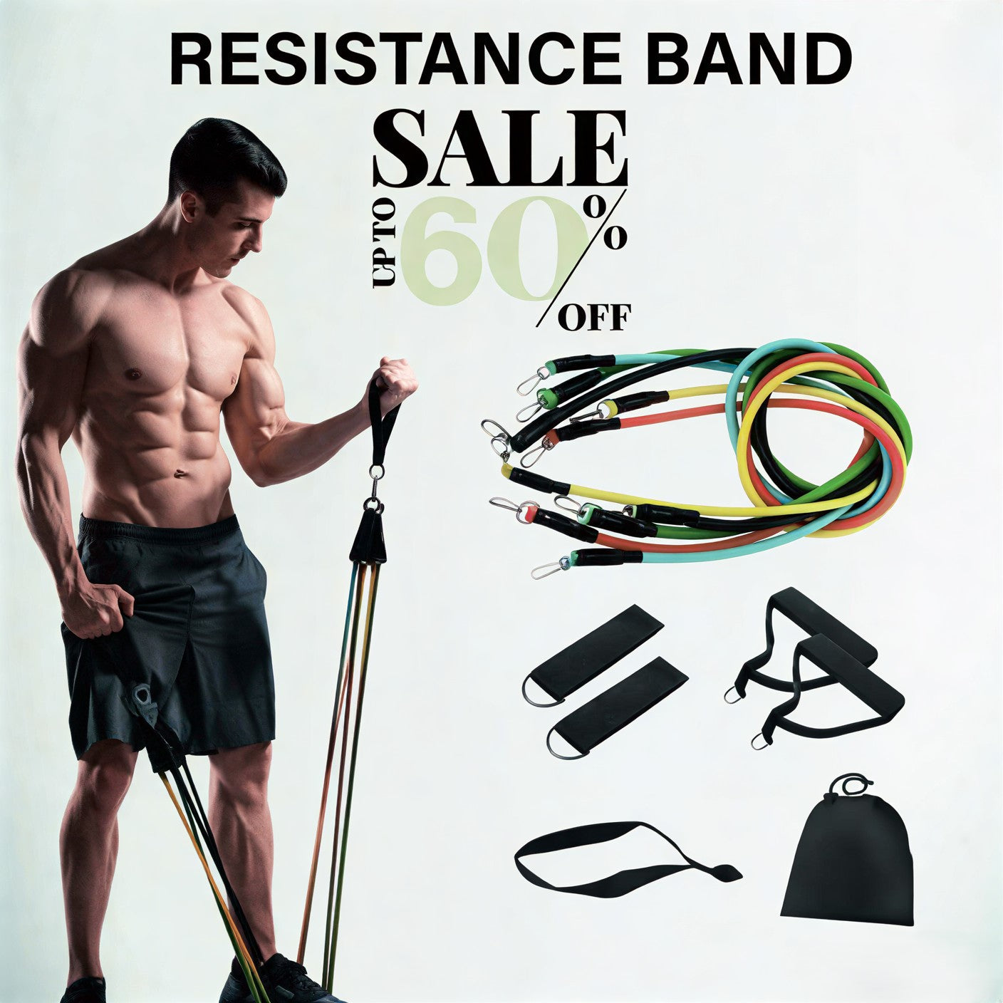 Resistance Band Workout Set – Home Gym Fitness Kit