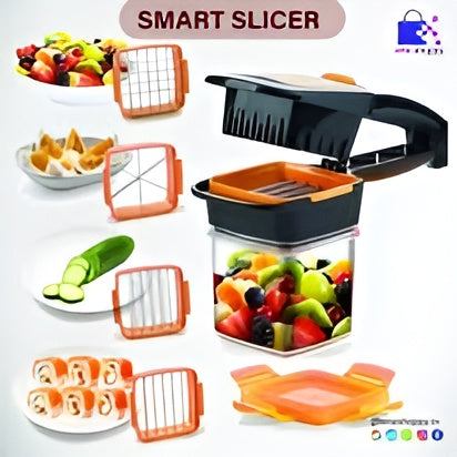 Smart Multi-Function Vegetable & Fruit Slicer with Container