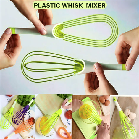 Premium Plastic Whisk Mixer – Lightweight Hand Whisk for Eggs, Batter & Sauces