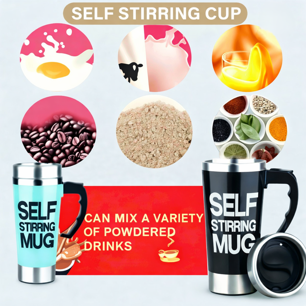 Automatic Self Stirring Mug – Electric Mixing Coffee Cup