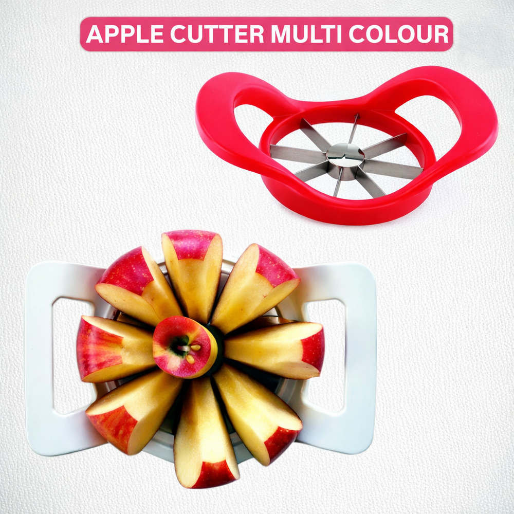 Stainless Steel Apple Cutter & Corer – Multi-Colour Handle